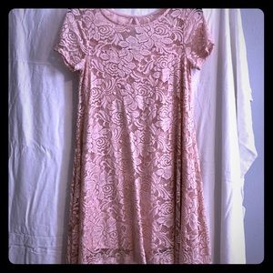 Roz and Ali Blush Lace Dress
